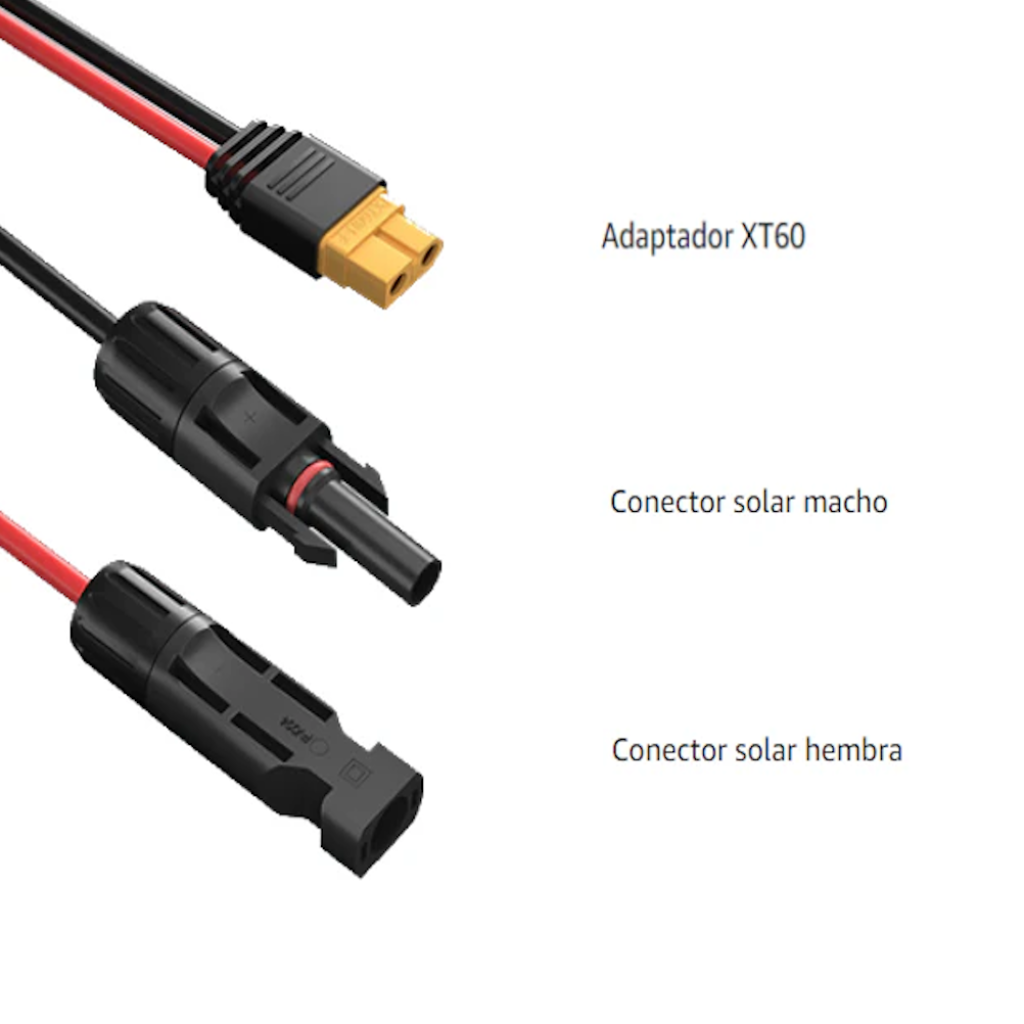 Cable de Conexión Para Panel Solar XT60 EcoFlow 2.5 mts_1