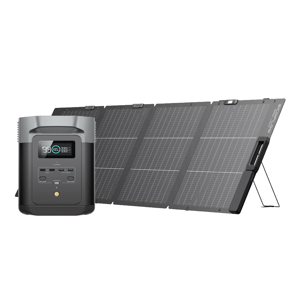 Kit Solar Portátil EcoFlow DELTA 2 1.8 kW + Panel Solar Bifacial 220 W _2