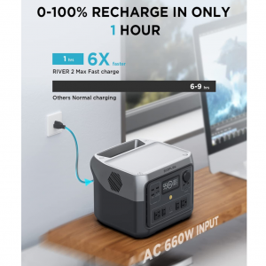  Estación de Energía Portátil EcoFlow RIVER 2 MAX 500W Potencia - 512Wh Capacidad_10