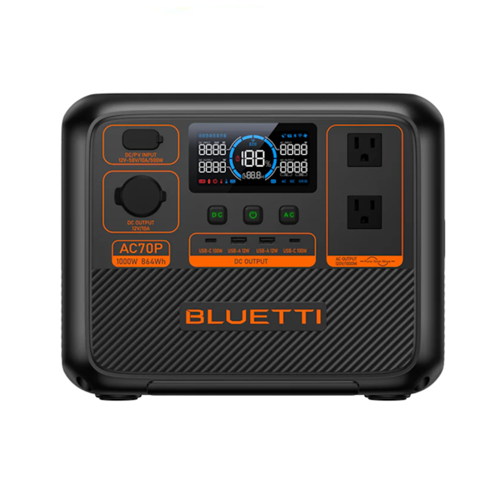Estación de Energía Portátil Bluetti AC70P 1000W 864Wh - Quidonline