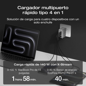 Cargador GaN EcoFlow Rapid Pro de 140 W 4 Puertos_5