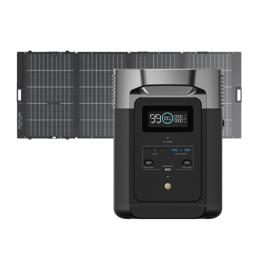 Kit Solar Portátil EcoFlow DELTA 2 1.8 kW + Panel Solar Bifacial 400 W _2