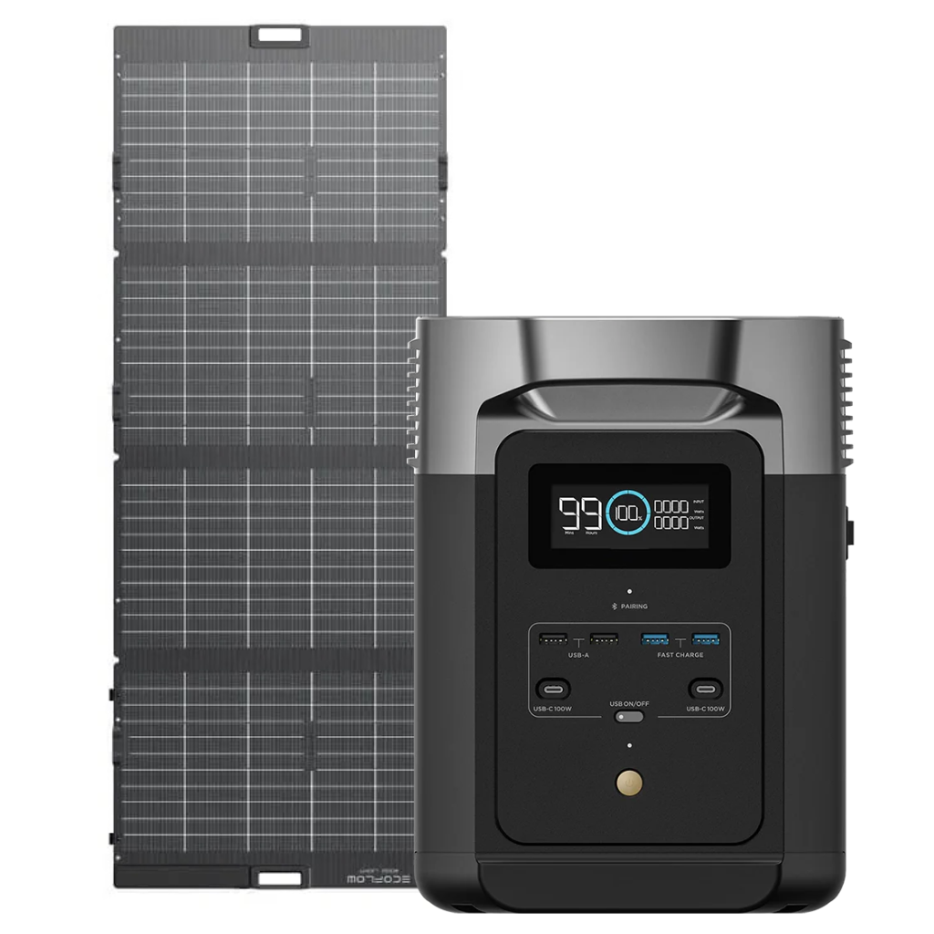 Kit Solar Portátil EcoFlow DELTA 2 MAX 2400W + Panel Solar Bifacial 400 W_2